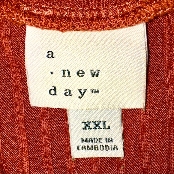 Rust Orange Dress 3/4 Sleeve Mock Neck Long Sleeve Sweater Dress A New Day XXL - Picture 9 of 14